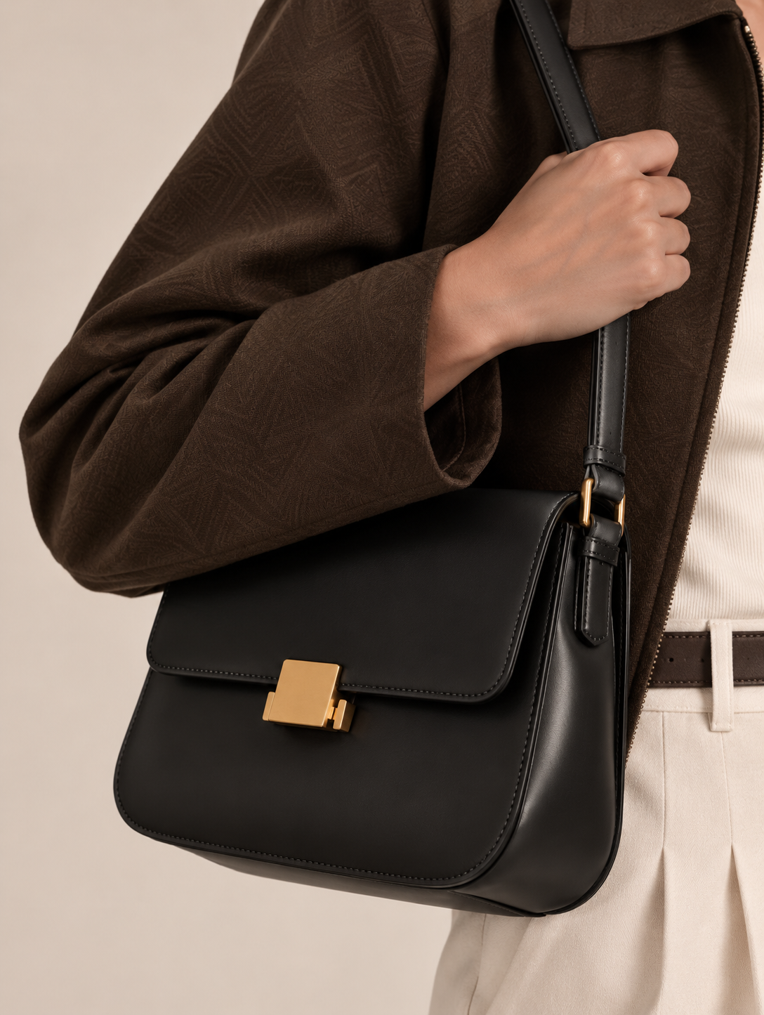 Camille In Black Cross Body Bag