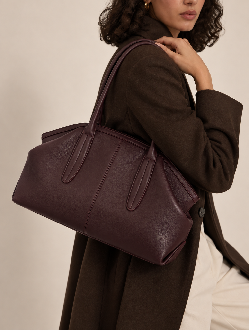 Margot Tote In Burgundy