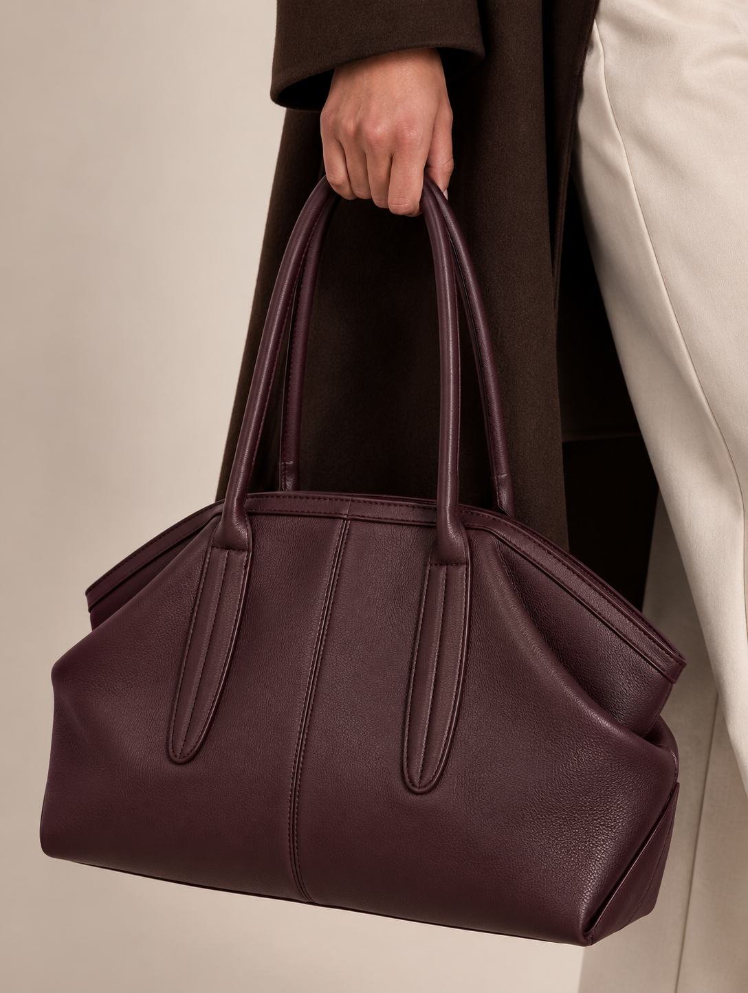 Margot Tote In Burgundy