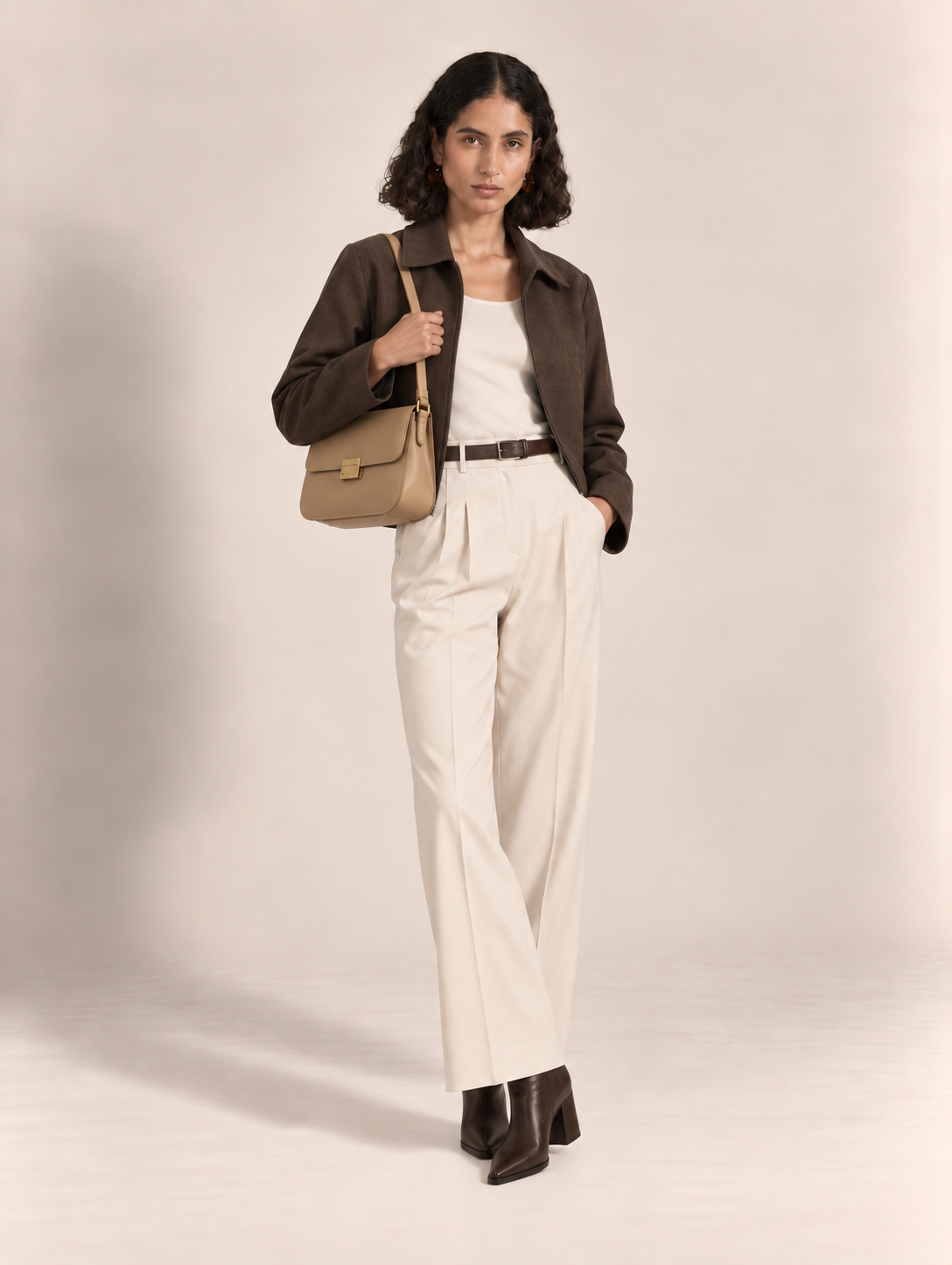 Camille In Brown Cross Body Bag