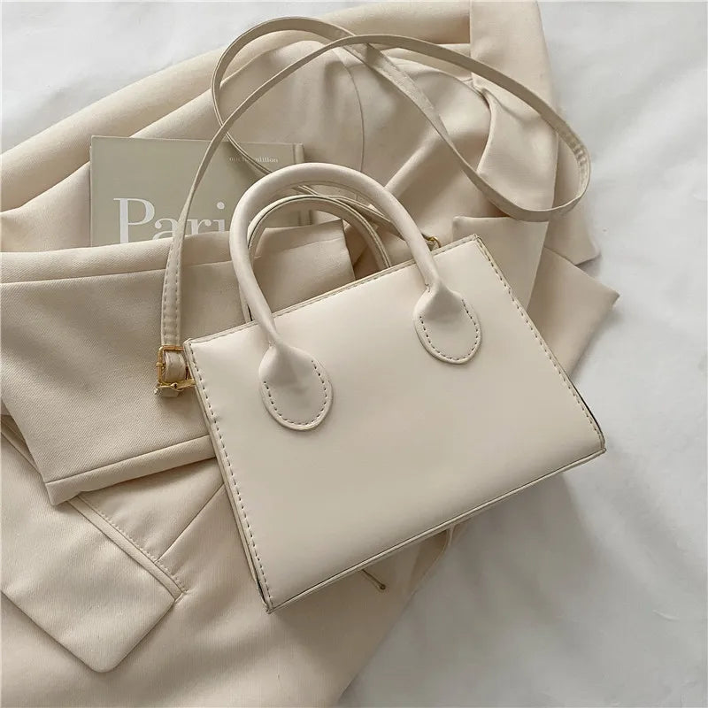 Amélie In White Top Handle Bag