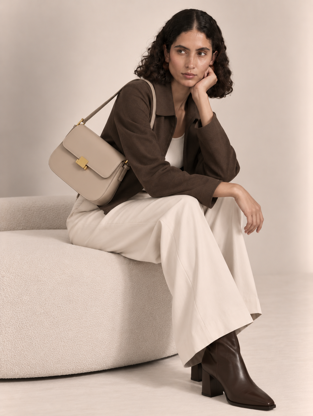 Camille In White Cross Body Bag