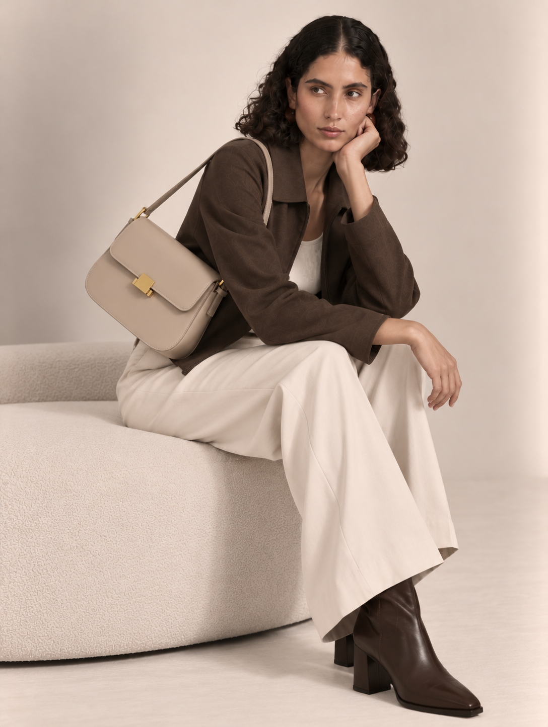 Camille In White Cross Body Bag